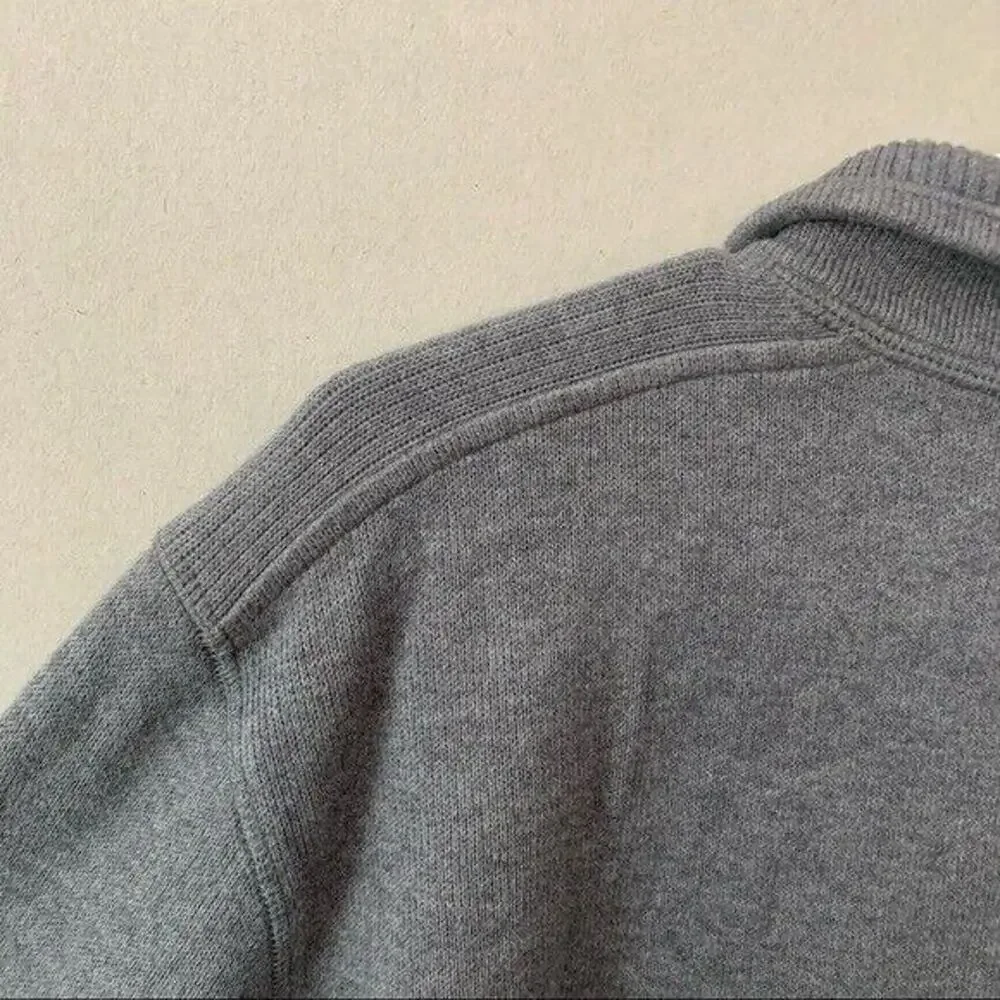Banana Republic Gray Quarter Zip Cotton Pull Over Sweater MENS SIZE XL